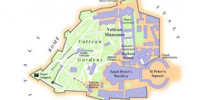 Քարտեզ Վատիկանի թանգարանների և սիքստինյան կապելլայի